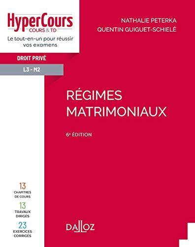 Régimes Matrimoniaux - 6e Ed. (Hypercours)