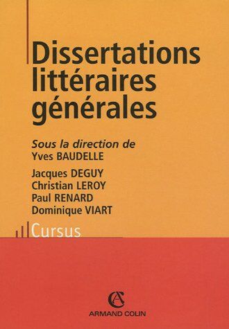 Yves Baudelle Dissertations Littéraires Générales