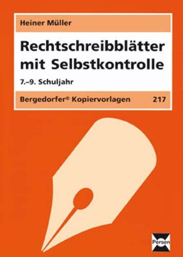Heiner Müller Rechtschreibblätter Mit Selbstkontrolle. 7. - 9. Schuljahr