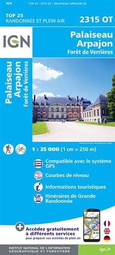 Collectif Palaiseau.Arpajon.Frêt De Verrières 1:25 000: Compatible Avec Le Systéme Gps / Courbes De Neveau / Informations Touristiques / Itinéraires De Grande Randonnée