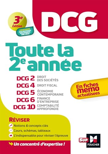 José Destours Dcg - Toute La 2e Année Du Dcg 2, 4, 5, 6, 10 En Fiches - 2024 - Révision 2024-2025: Dcg 2 Droit Des Sociétés ; Dcg 4 Droit Fiscal ; Dcg 5 Economie ... ; Dcg 10 Comptabilité Approfondie