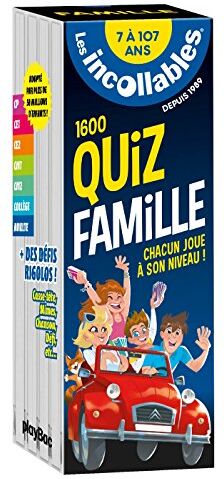 Les Incollables 1600 Quiz Famille : 5 Thématiques Du Cp Au Collège