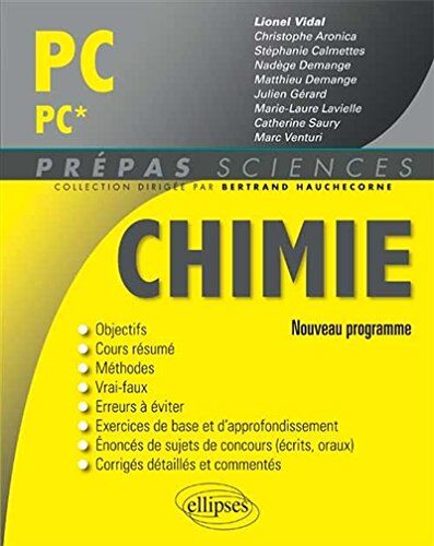 Lionel Vidal Chimie Pc/pc* Programme 2014