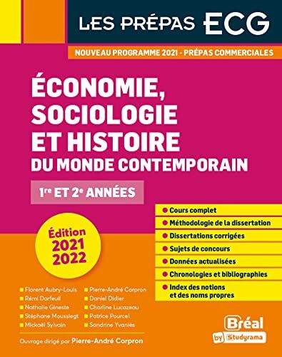 Florent Aubry-Louis Economie, Sociologie Et Histoire Du Monde Contemporain - Prépas Ecg: 1re & 2e Années