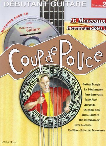 Roux Denis Debutant Guitare Acoustique Volume 2 Gtr Tab Book/cd French