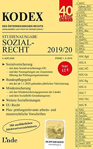 Elisabeth Brameshuber Kodex Studienausgabe Sozialrecht 2019/20