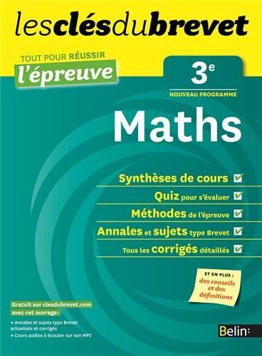 Sylvie Géneau Clés Du Brevet - Maths 3e - Réussir L'Épreuve