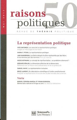 Samuel Hayat Raisons Politiques, N 50, Mai 2013 : La Représentation Politique