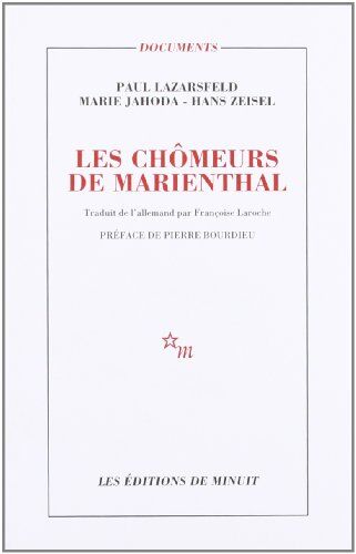 Lazarsfeld, Paul Felix Les Chômeurs De Marienthal (Minuit)