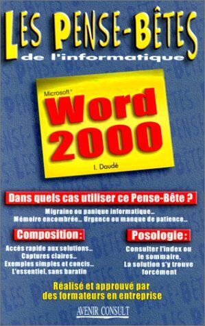 Isabelle Daudé Word 2000 : Microsoft