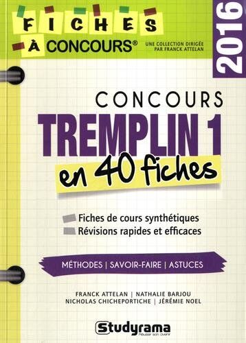 Franck Attelan Concours Tremplin 1 : 40 Fiches Méthodes, Savoir-Faire Et Astuces