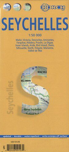 Berndtson et Berndtson Seychellen: 1:50 000. Einzelkarten: Vaches, Denis, Arid, Fregate 1:25 000, Mahe, Silhouette, Praislin, La Digue, Marianne, Desroches, North 1:50 000, ... 000, Aldabra, Amirantes, Farquhar 1:2 500 000