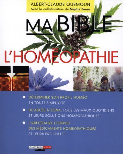 Albert-Claude Quemoun Ma Bible De L'Homéopathie