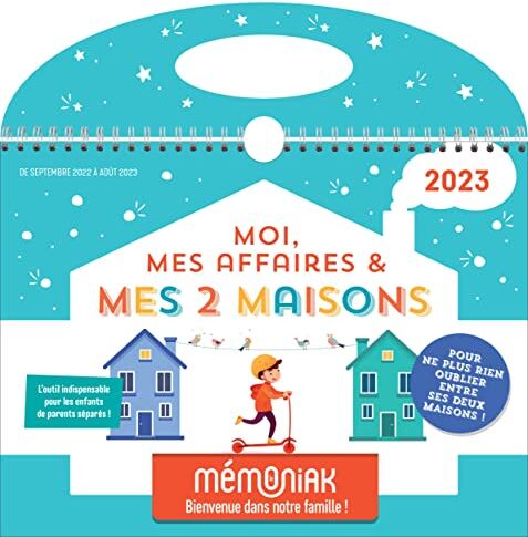 Editions 365 Moi, Mes Affaires Et Mes 2 Maisons Mémoniak, Aide L'Enfant De Parents Divorcés/séparés À S'Organiser