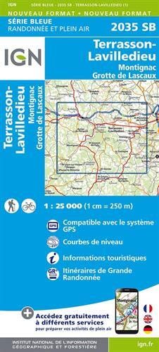 Collectif 2035sb Terrasson-Lavilledieu-Montignac.Grotte De Lascaux 1:25 000