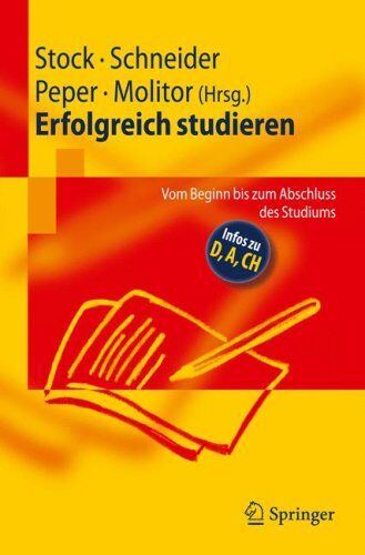 Steffen Stock Erfolgreich Studieren: Vom Beginn Bis Zum Abschluss Des Studiums