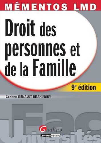 Corinne Renault-Brahinsky Droit Des Personnes Et De La Famille