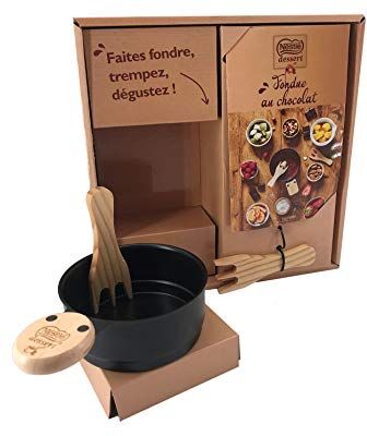 Aurélie Desgages Coffret Fondue Au Chocolat Nestlé: Avec Un Livre De Recettes, Un Appareil À Fondue À La Bougie Et Ses 2 Cuillères En Bois