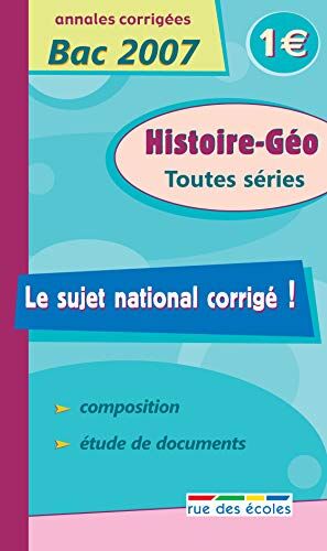 Guillaume Dumont Sujet National Histoire-Géographie Toutes Séries