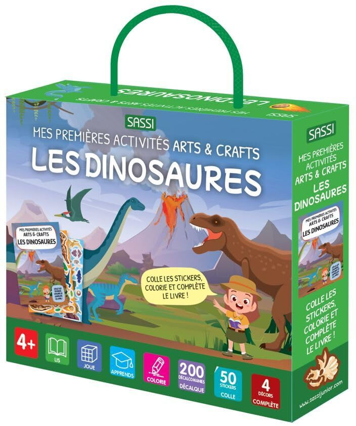 Les dinosaures : colle les stickers, colorie et complète le livre ! Gaule, Matteo Sassi Junior