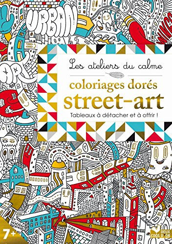 Coloriages dorés street-art : tableaux à détacher et à offrir ! Eduardo Bertone Deux coqs d'or
