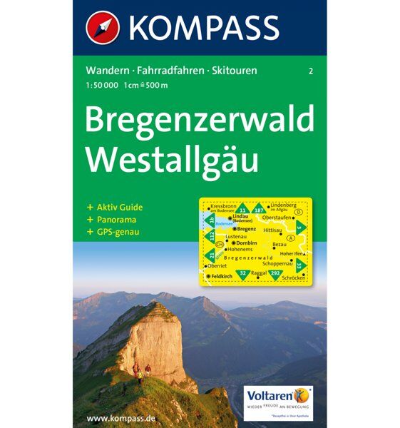 Kompass Carta N.2: Bregenzerwald, Westallgäu 1:50.000