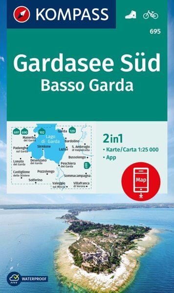 Kompass Carta N.695: Basso Garda 1:25.000