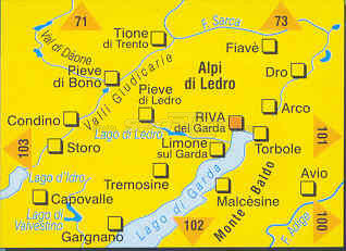 Kompass Carta Nr. 71 Alpi di Ledro, Valli Giudicarie 1:50.000