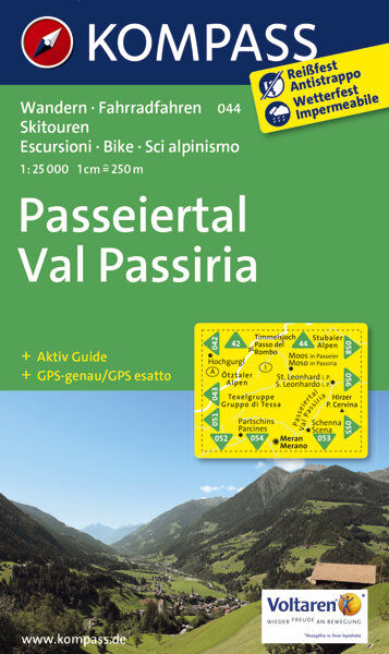 Kompass Carta Nr. 044 Val Passiria