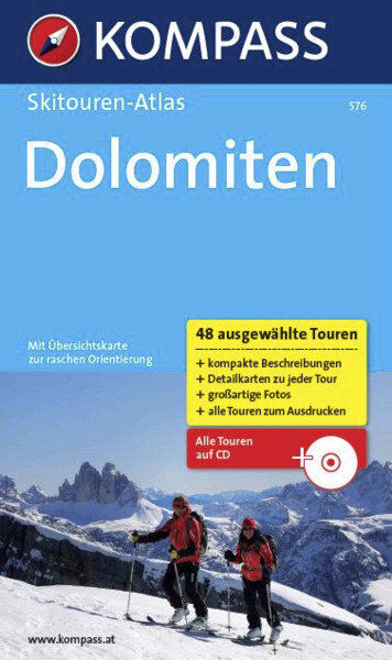 Kompass Skitouren-Atlas Dolomiten