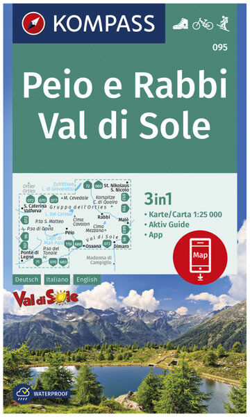 Kompass Carta N.095: Peio e Rabbi - Val di Sole 1:25.000