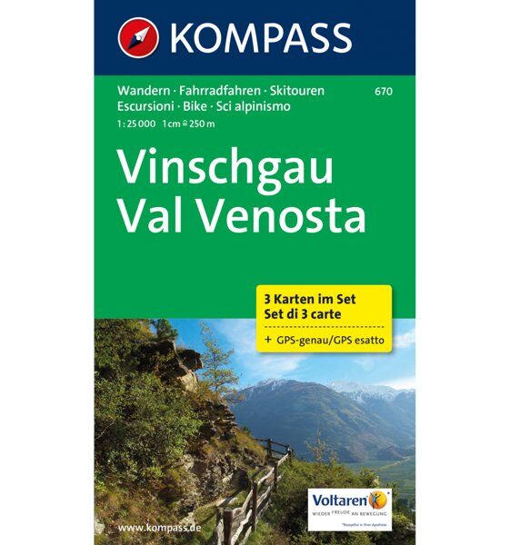 Kompass Carta Nr. 670 Vinschgau 1:25.000 - 3 Karten im Set