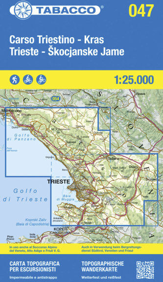 Tabacco Carta N.047 Carso Triestino Trieste - 1:25.000