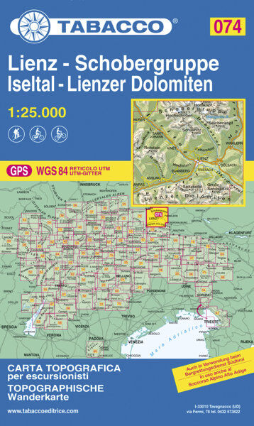 Tabacco Carta N. 074 Lienz - Schobergruppe - Iseltal - Lienzer Dolomiten