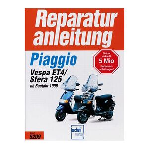 Motorbuch Vol. 5209 Reparasjonsinstruksjoner Piaggio Scooter Sfera 125/Vespa ET 4, 96 -