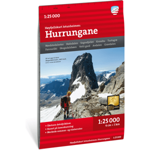 Calazo förlag Høyfjellskart Hurrungane 1:25.000 Nocolour OneSize, Nocolour