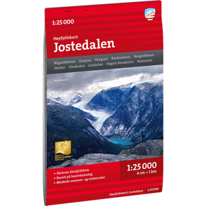 Calazo förlag Høyfjellskart Jostedalen 1:25.000 Nocolour OneSize, NoColour