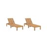 S/marca Espreguiçadeira Cadeiras Loungers 2 Pcs Madeira de Teca Maciça