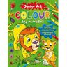 Award Publications Ltd Livro junior art colour by numbers: lion de illustrated by angela hewitt (inglês)