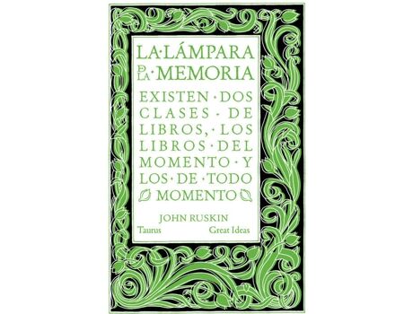 Taurus Livro La Lámpara De La Memoria de John Ruskin (Espanhol)