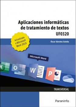 Paraninfo Livro Aplicaciones Informáticas De Tratamiento De Textos. Microsoft Word 2019 de Óscar Sánchez Estella (Espanhol)