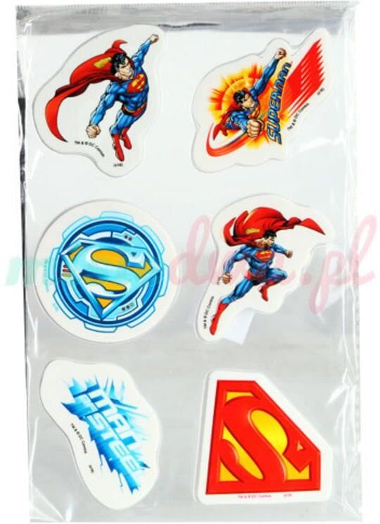 Brand name is missing SUPERMAN DC 6PCE ERASER SET