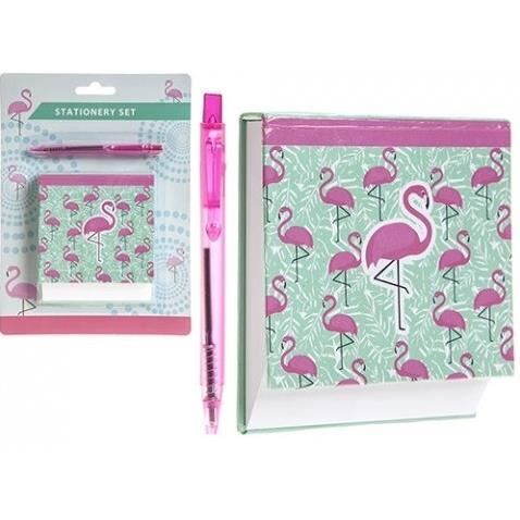 Jurnale FLAMINGO DESIGN MEMO PAD AND PEN