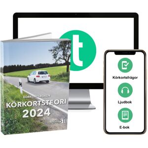 Trafikutbildning, Svea Körkortsboken Körkortsteori 2024 (bok + digitalt teoripaket med körkortsfrågor, övningar, ljudbok & ebok) (häftad)