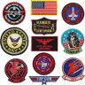 OCEAN Maverick American American Flag Iron-on Sew-On Patches (11-pack)
