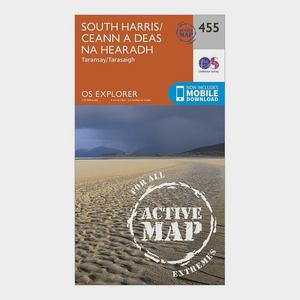 Ordnance Survey Explorer Active 455 South Harris Map With Digital Version, Orange  - Orange - Size: One Size