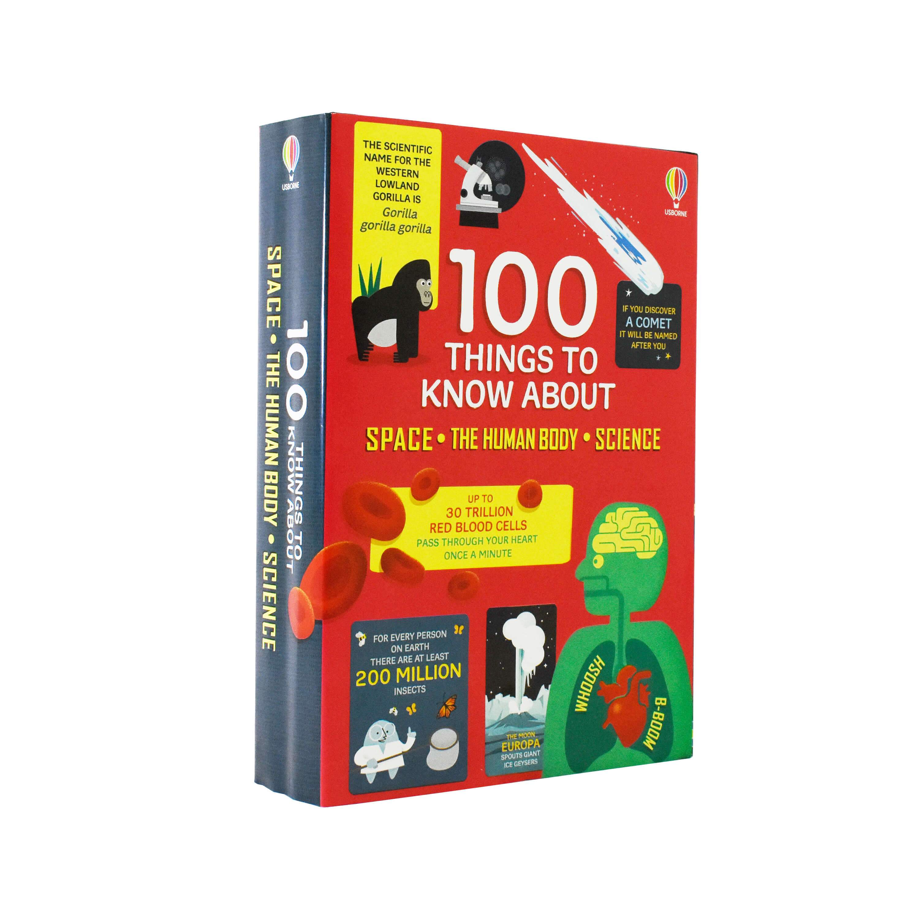 Usborne 100 Things to Know About Space, Science and Human Body 3 Books - Age 5-7 - Hardback by Alex Frith , Jerome Martin & Alice James Usborne Publishing Ltd