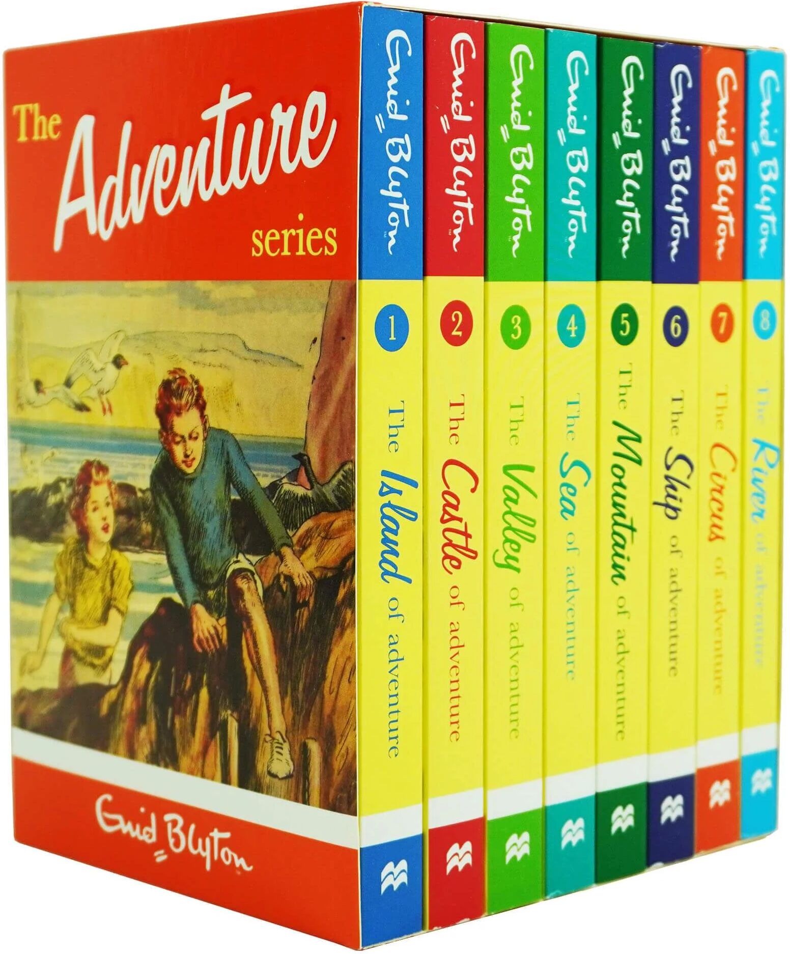 The Adventure Series 8 Book Collection Set By Enid Blyton - Ages 9-14 - Paperback Pan Macmillan