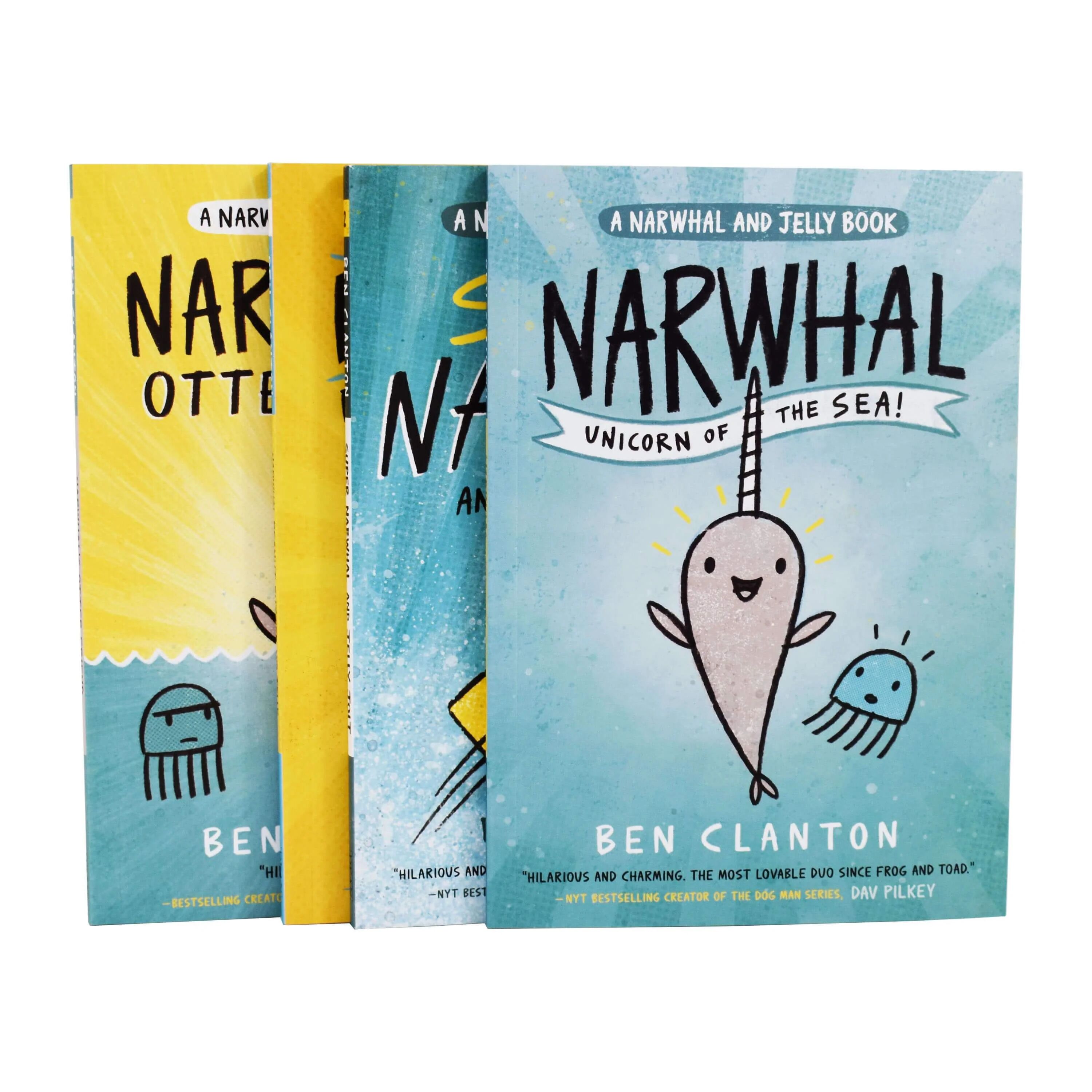 Narwhal and Jelly 4 Book Set Collection by Ben Clanton - Ages 5-7 - Paperback Egmont Publishing