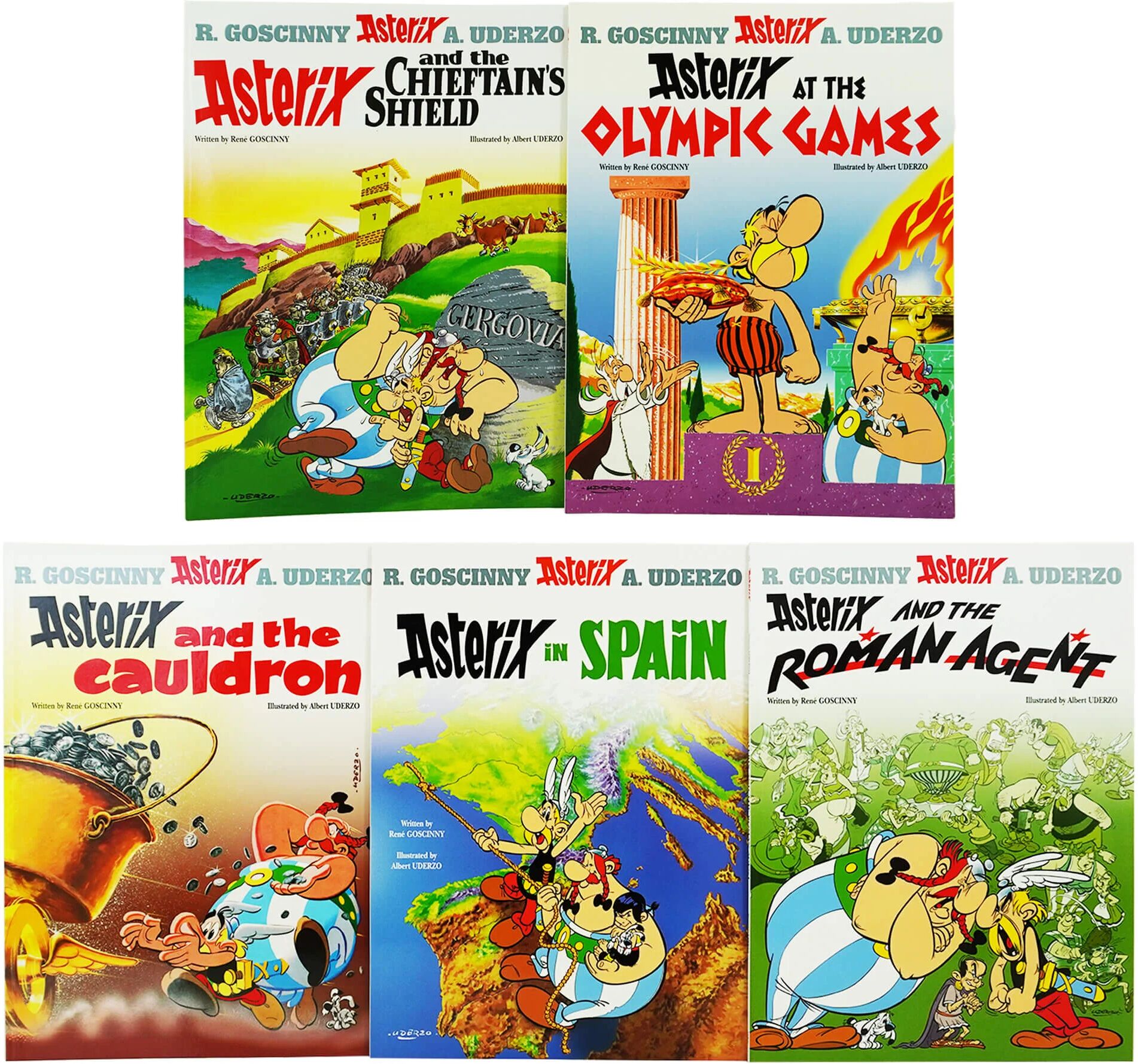 Asterix by Goscinny & Uderzo: Books 11-15 Collection Set - Ages 6-11 - Paperback Hachette Children's Group